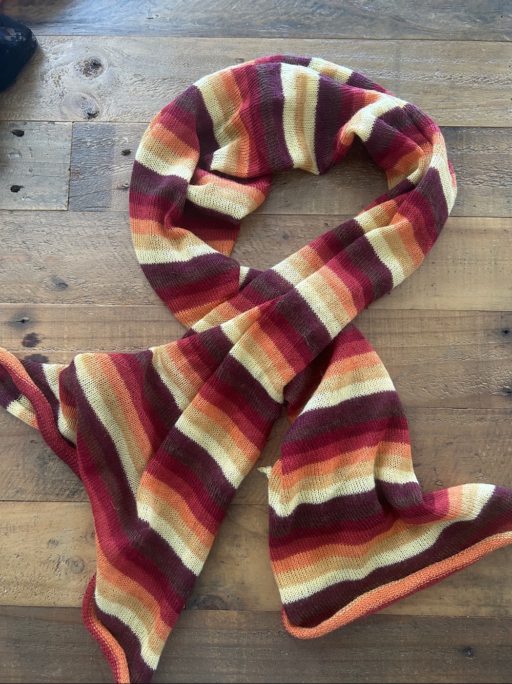 Autumn Light weight striped scarf gorgeous